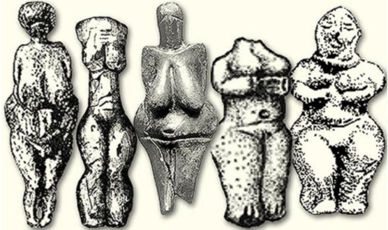 Файл:Палеолитические фигурки славянской богини Макошь.png