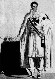 Великий магистр Бернар-Раймон Фабре-Палапра в тамплиерском облачении