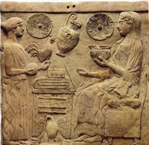 Подношение шара, Локри —  V до н. э. 