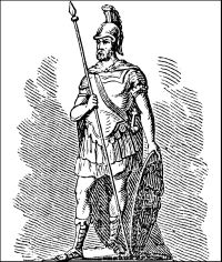 Бог Марс с копьем