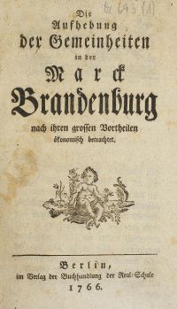 «Искоренение безобразий в уделе Бранденбург». Берлин, 1766.