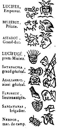 Изображения демонов и духов из «Великого гримуара»
