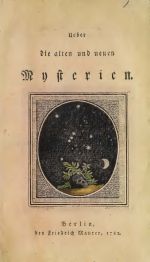 ««Ueber die alten und neuen Mysterien», Берлин, 1782