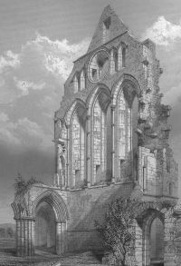 Руины аббатства Килвиннинг в XIX веке