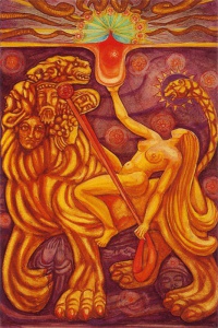 Бабалон, воссездающая на Звере. Изображение с XI аркана «»